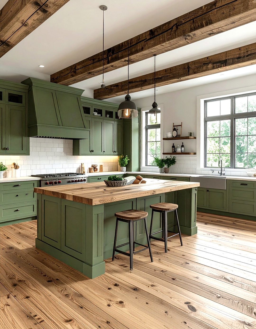 Wide Plank Flooring - 30 colonial kitchen ideas