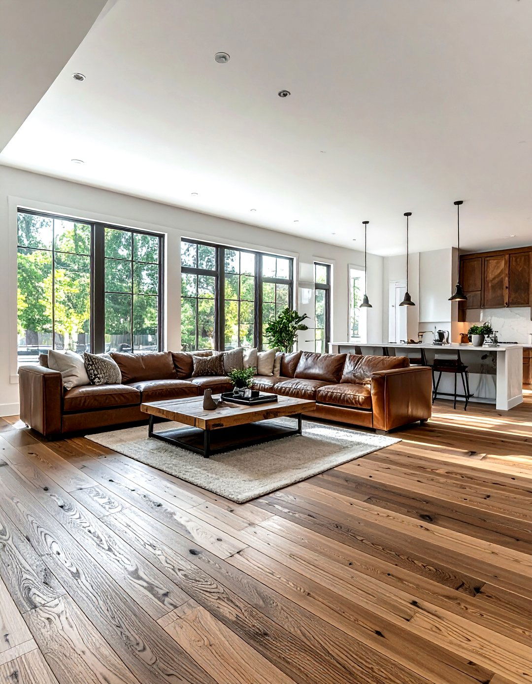 Wide Plank Hardwood - 30 living room flooring ideas
