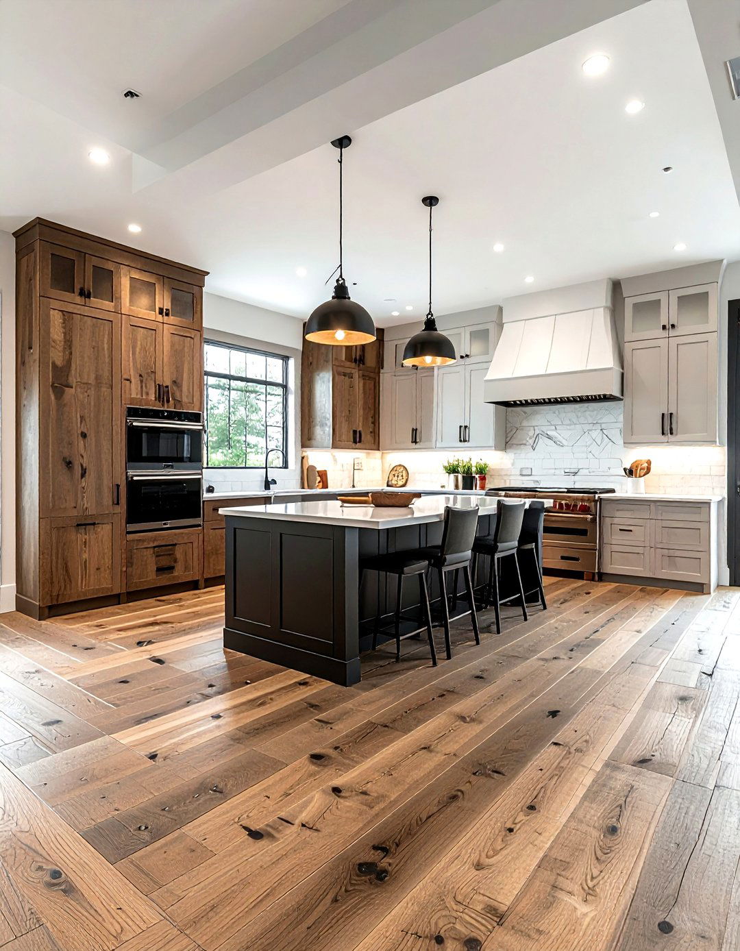 Wide Plank Oak - 30 kitchen floor design ideas