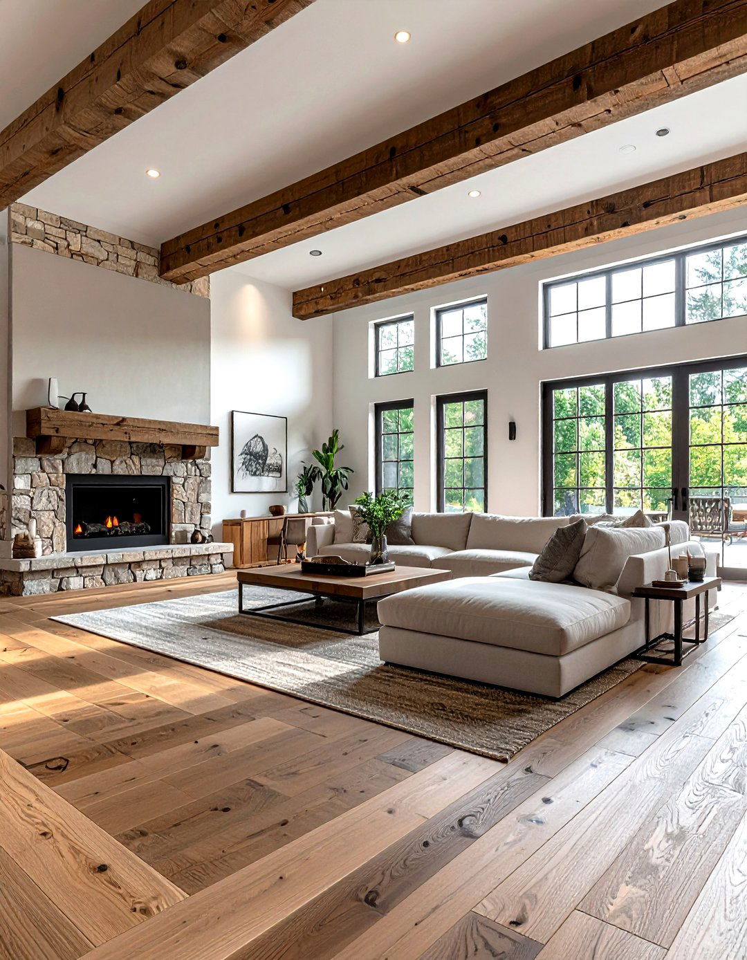 Wide Plank Wood - 30 living room floor design ideas