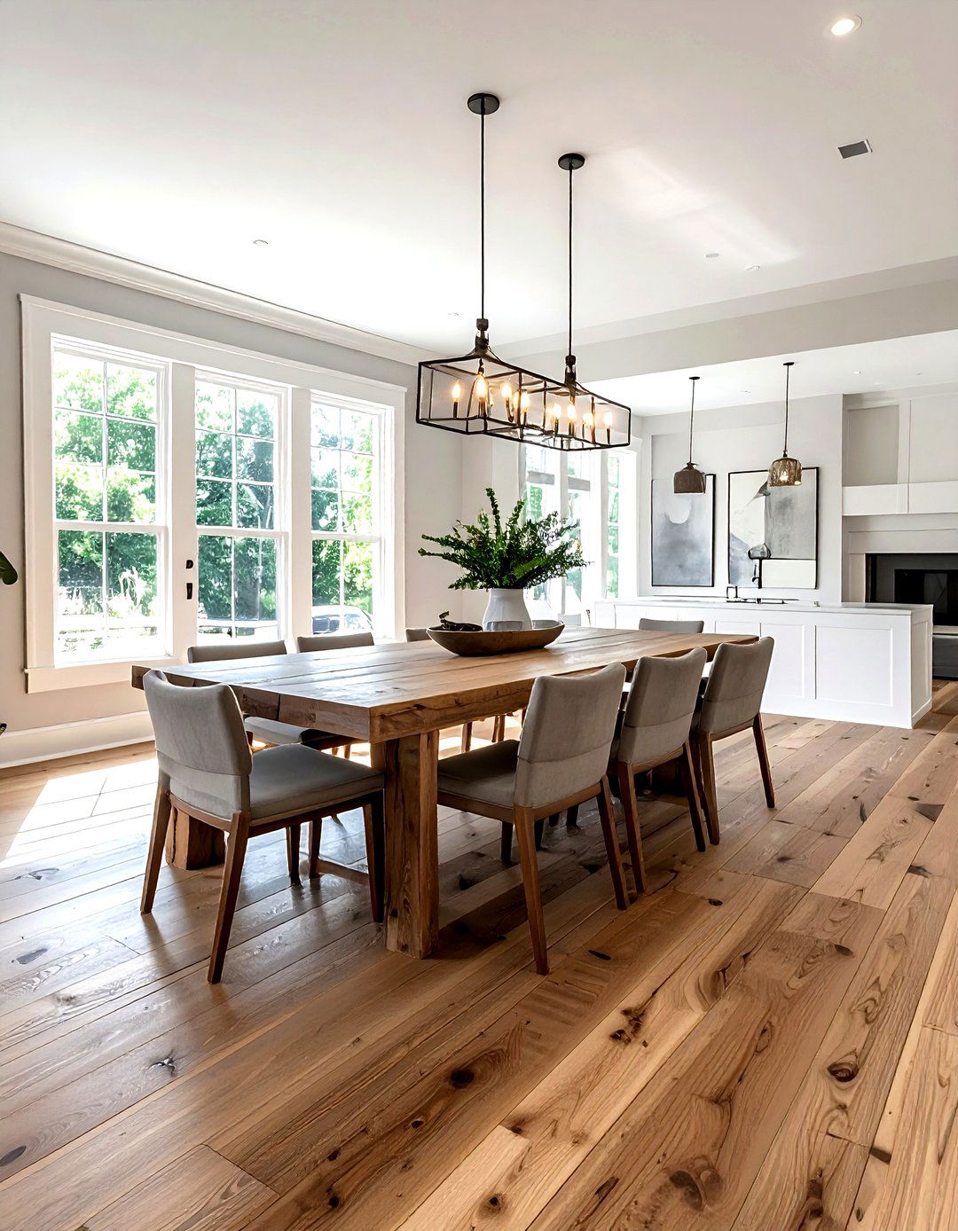 Wide Plank Wood Floor - 30 dining room floor design ideas