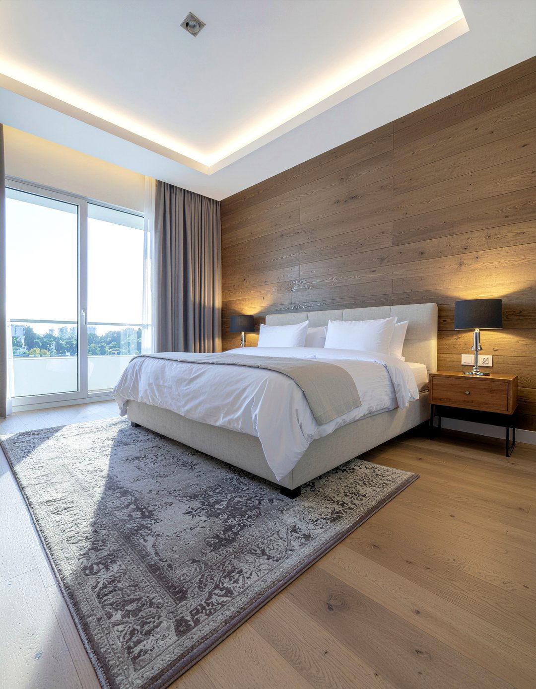 Wide Plank Wood Wall - 30 bedroom wood wall ideas