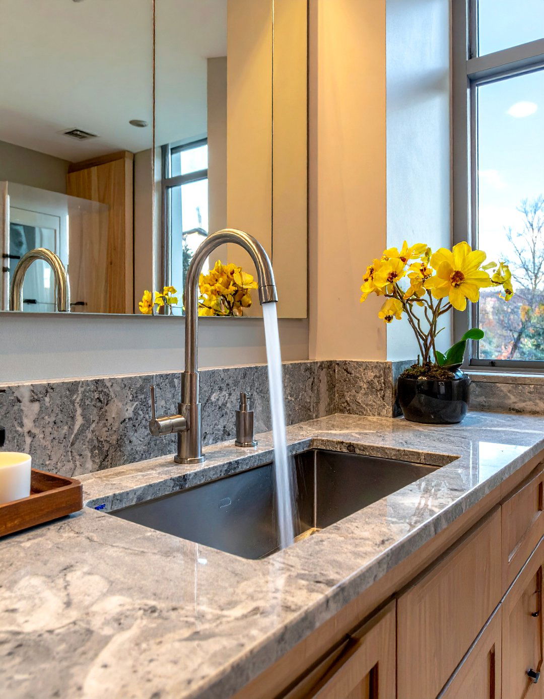 Wide Spout Waterfall Faucet - 30 waterfall faucet ideas