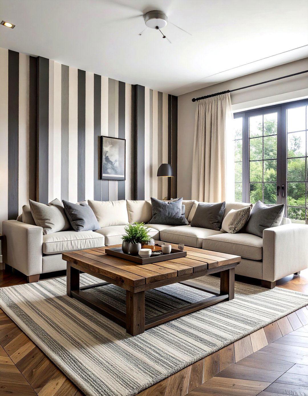 Wide Striped Wallpaper - 30 striped wallpaper ideas