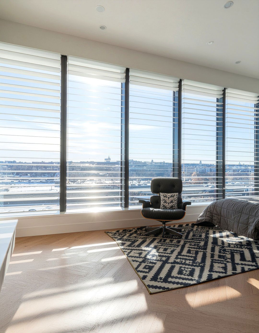 Wide louver shutters - 30 bedroom plantation shutters