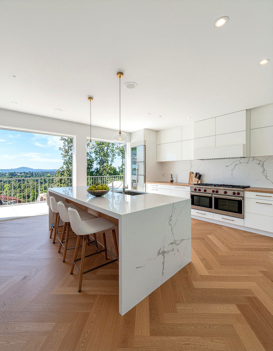 Wide plank chevron floor kitchen - 30 chevron floor kitchen ideas