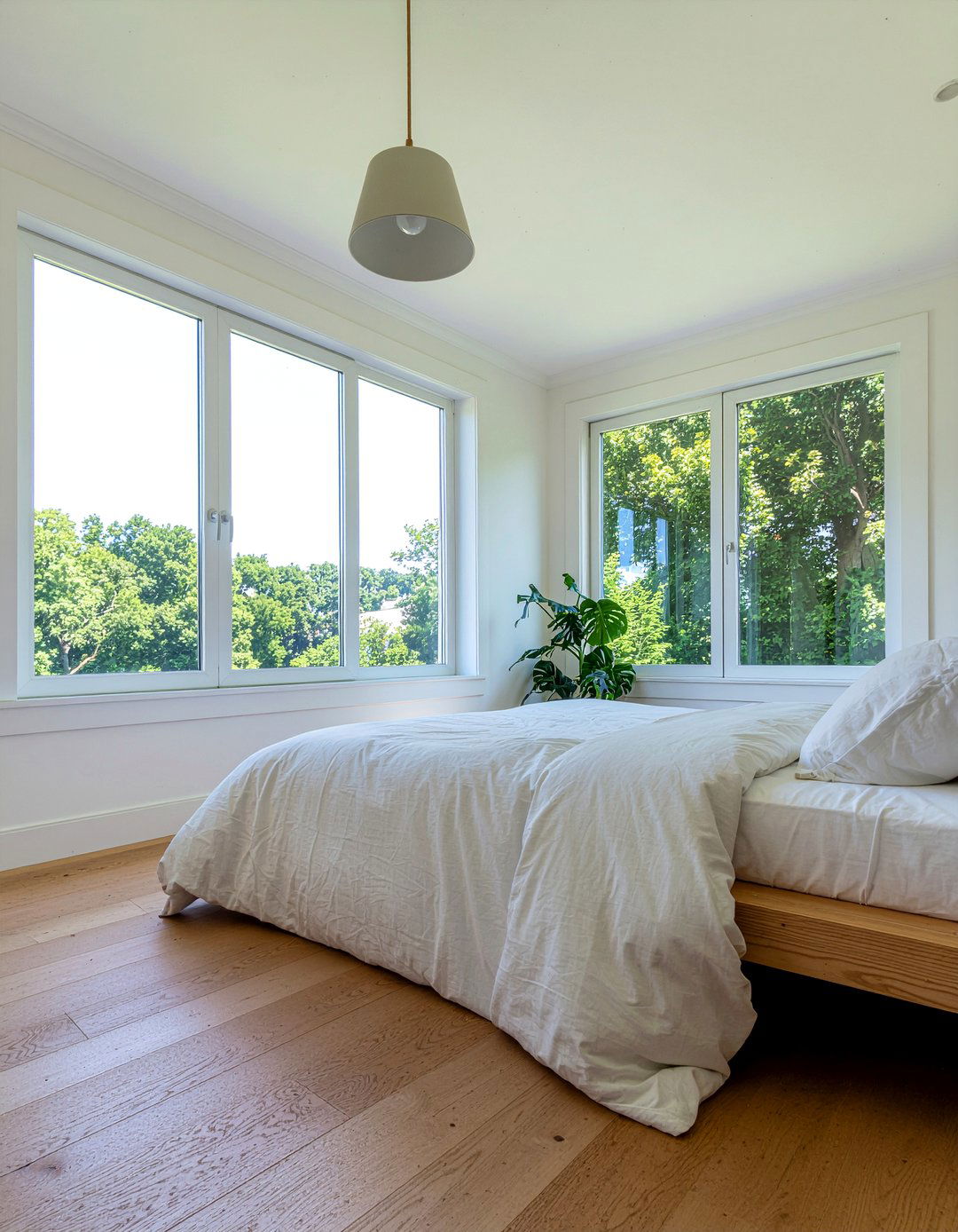 Wide plank cork bedroom - 30 bedroom cork flooring ideas