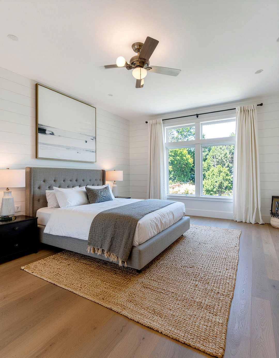 Wide plank shiplap bedroom - 30 bedroom shiplap walls