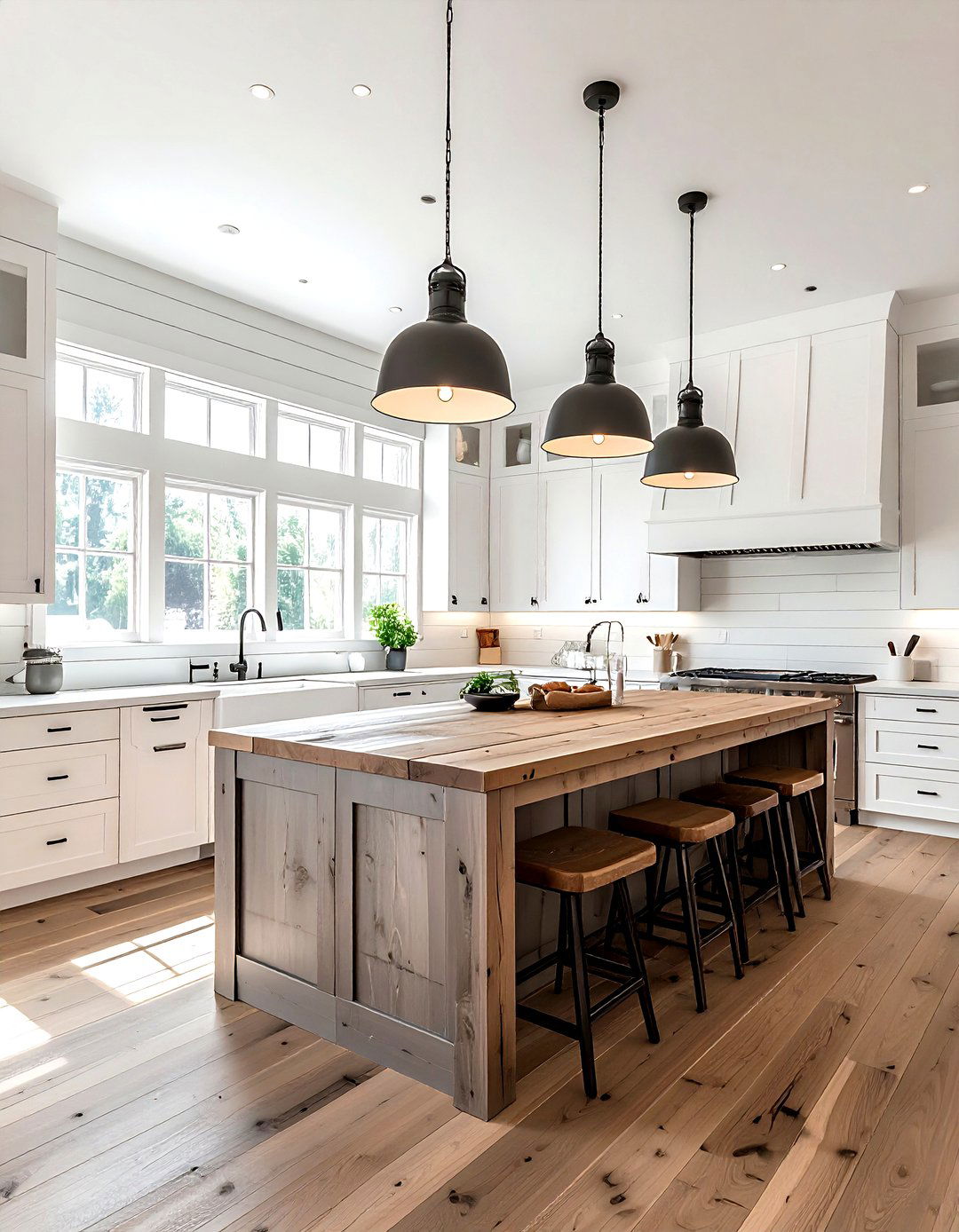 Wide plank shiplap - 30 kitchen shiplap ideas