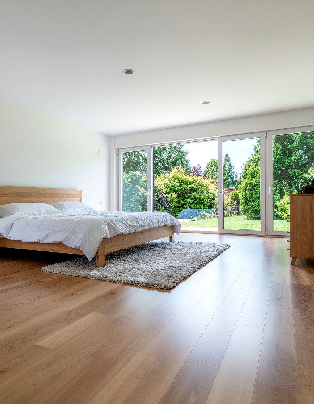 Wide plank vinyl flooring - 30 bedroom vinyl flooring ideas