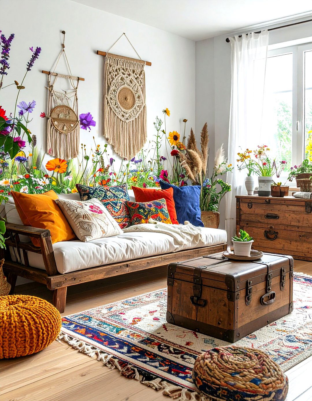 Wildflower Meadow Wallpaper - 30 living room botanical wallpapers