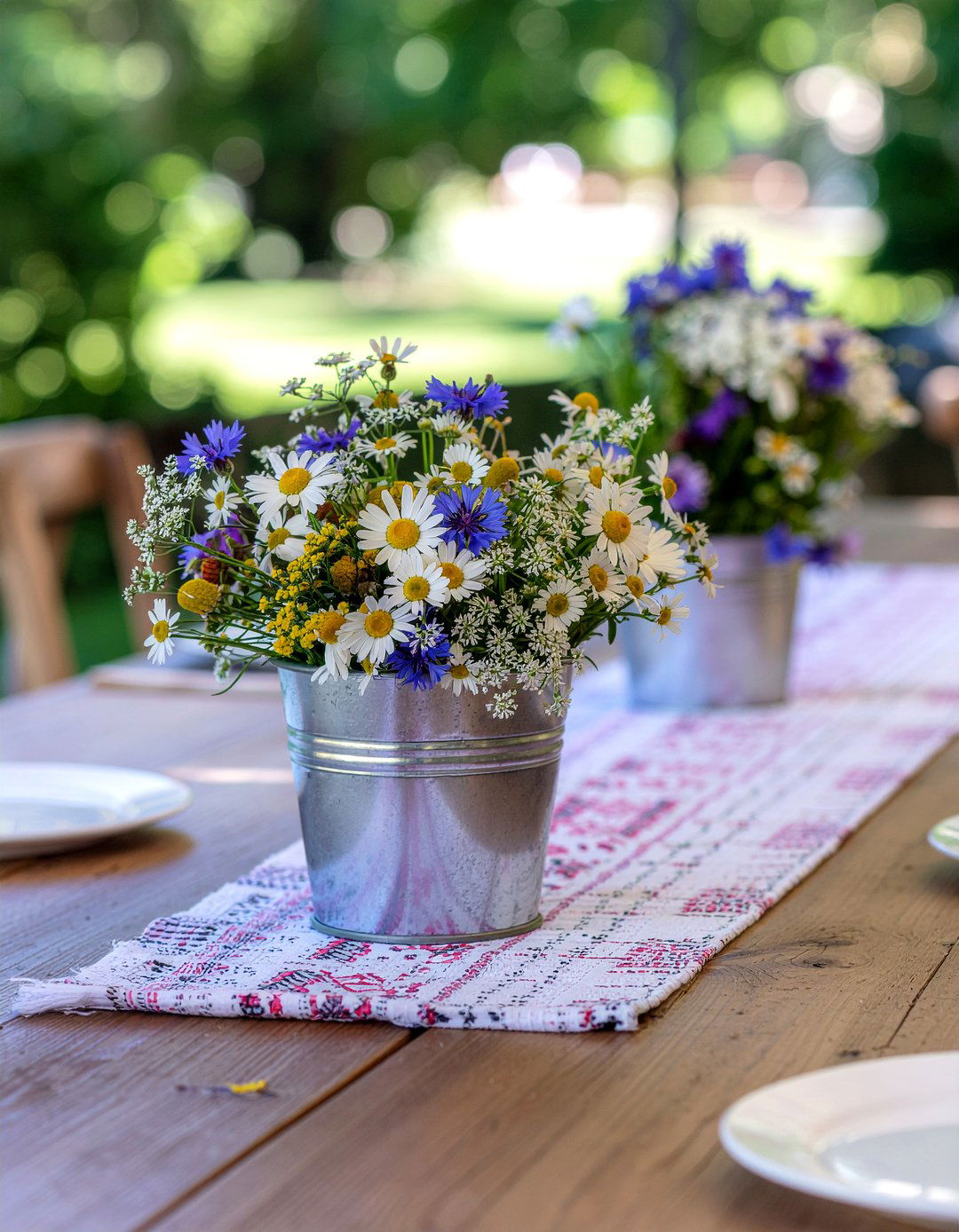 Wildflower Table Setting - 30 dining room fresh flower ideas