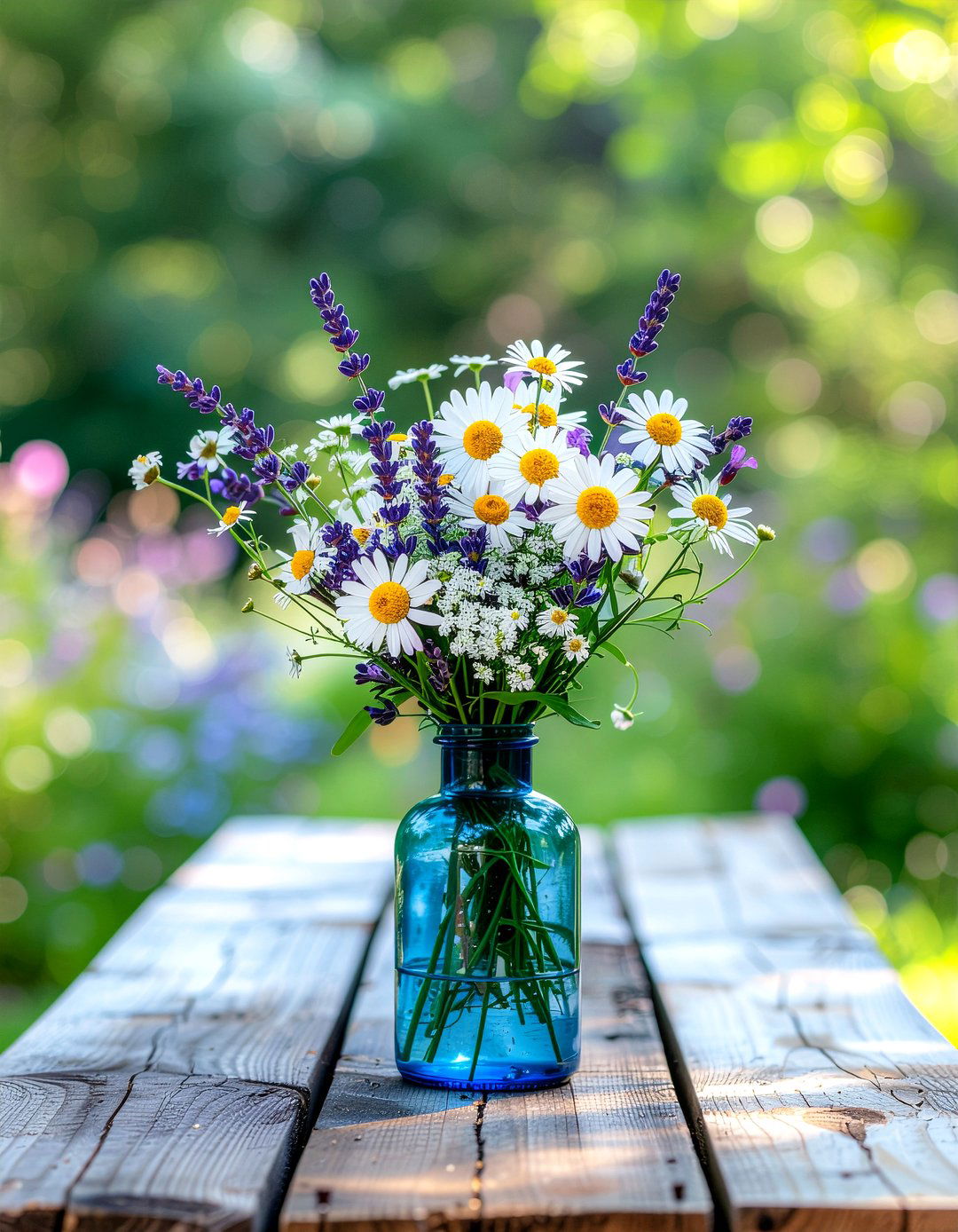Wildflower bouquet arrangement - 30 dining table centerpiece ideas