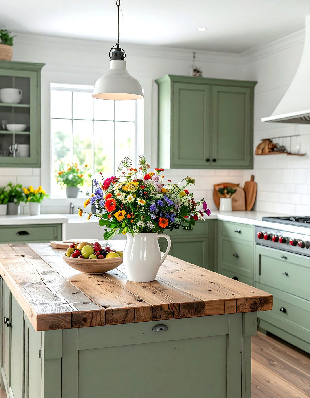 Wildflower bouquet ceramic pitcher - 30 vase arrangement ideas