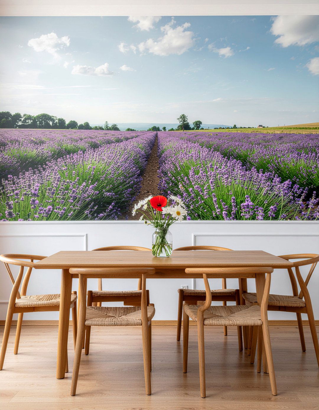 Wildflower wallpaper - 30 meadow dining room ideas