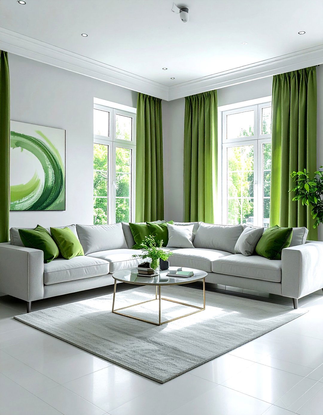 Willow green living area - 30 minimalist green living room ideas