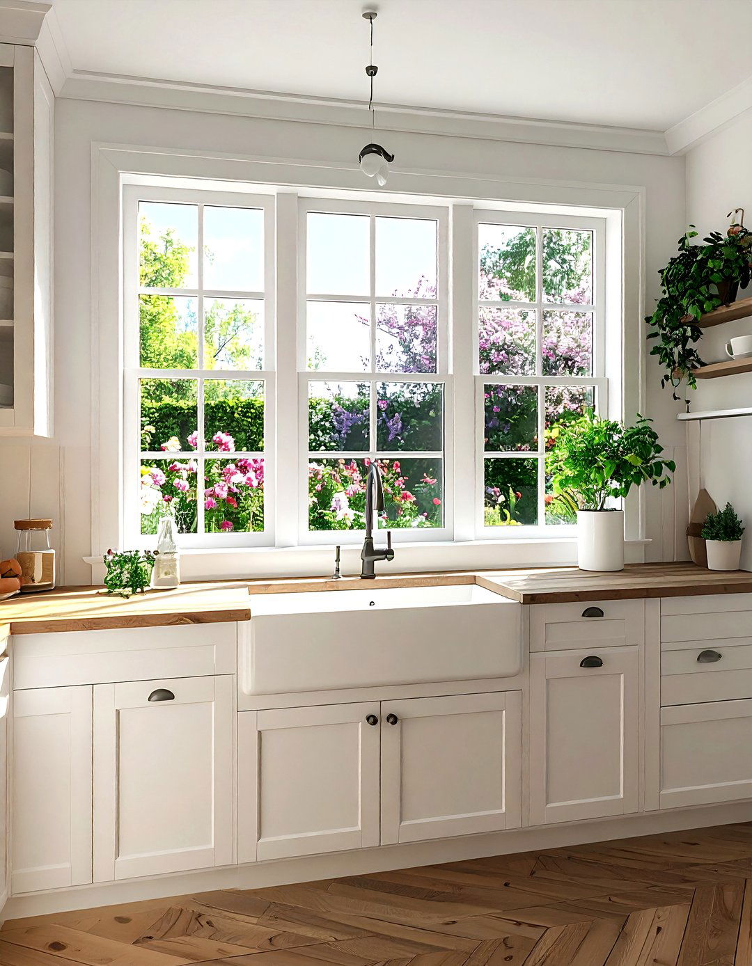 Window Above Kitchen Sink - 30 American country kitchen ideas