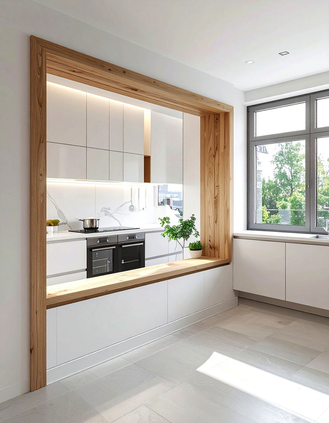 Window Cutout Half Wall - 30 living room half wall ideas