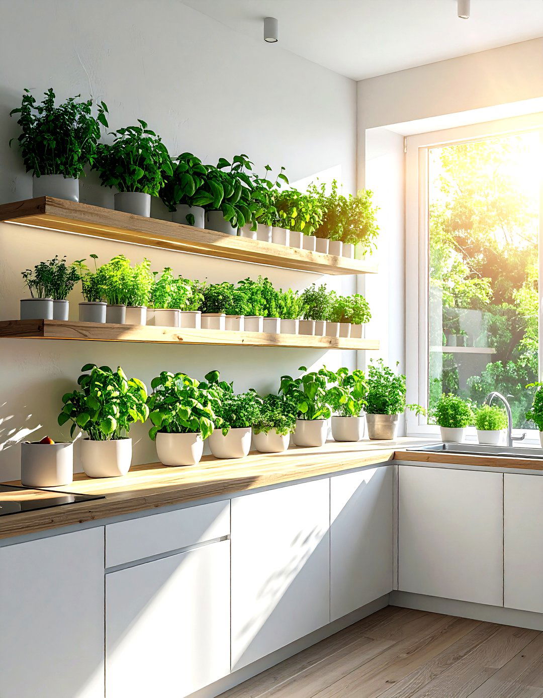 Window Floating Shelves Kitchen - 30 floating shelf kitchen ideas