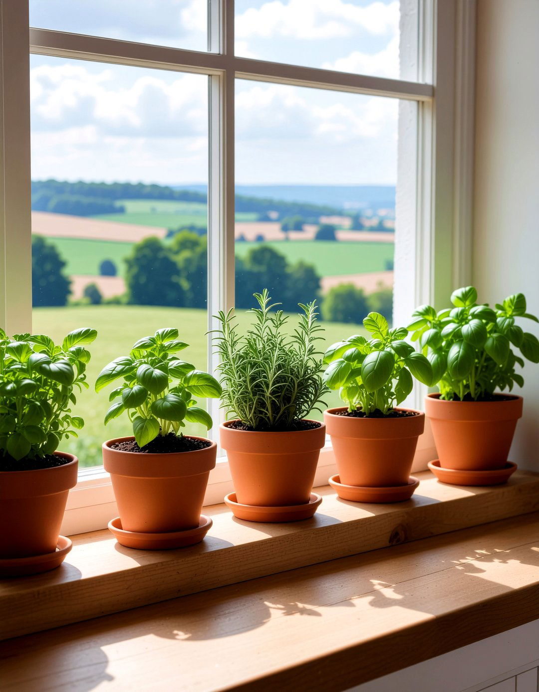 Window Herb Garden - 30 English cottage kitchen ideas