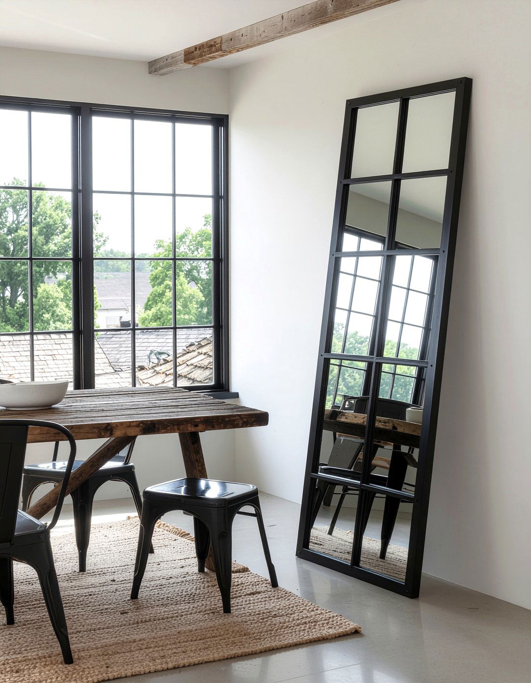 Window Pane Floor Mirror - 30 floor mirror ideas