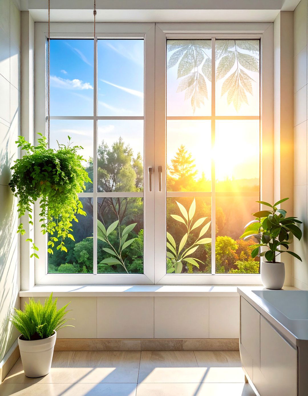 Window Privacy Film - 30 DIY bathroom remodel ideas