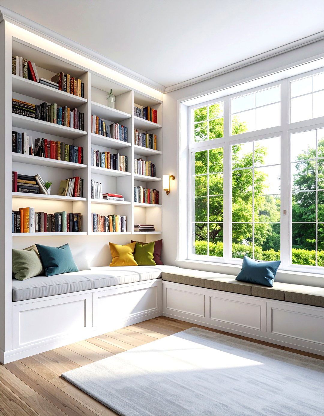 Window Seat Bookshelves - 30 living room window seat storage