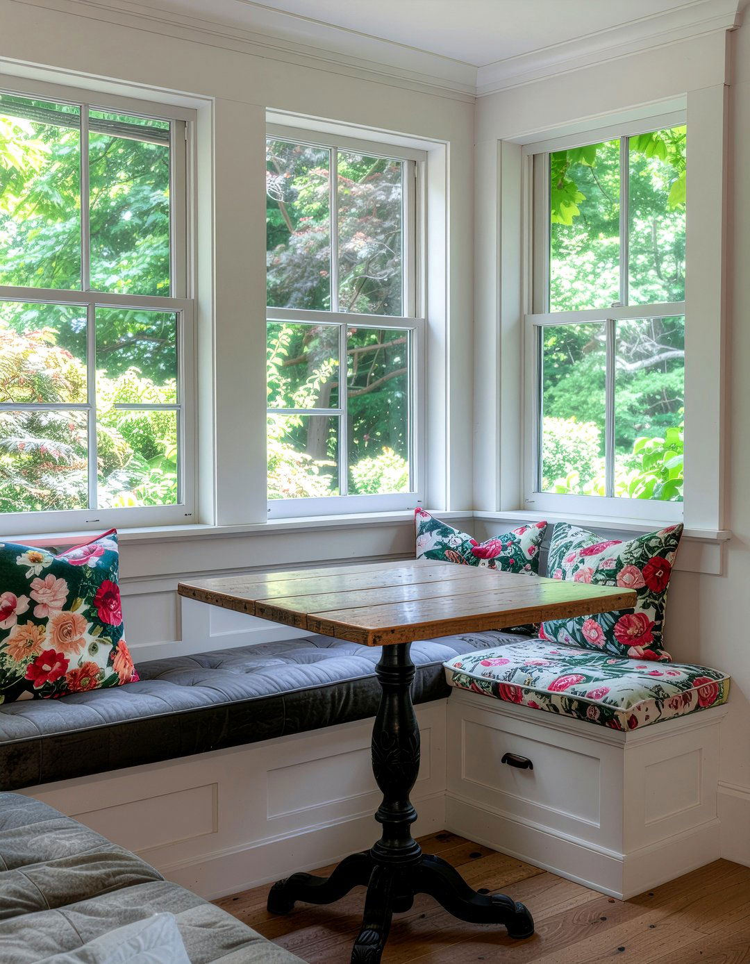 Window Seat Dining Area - 30 English cottage dining room ideas