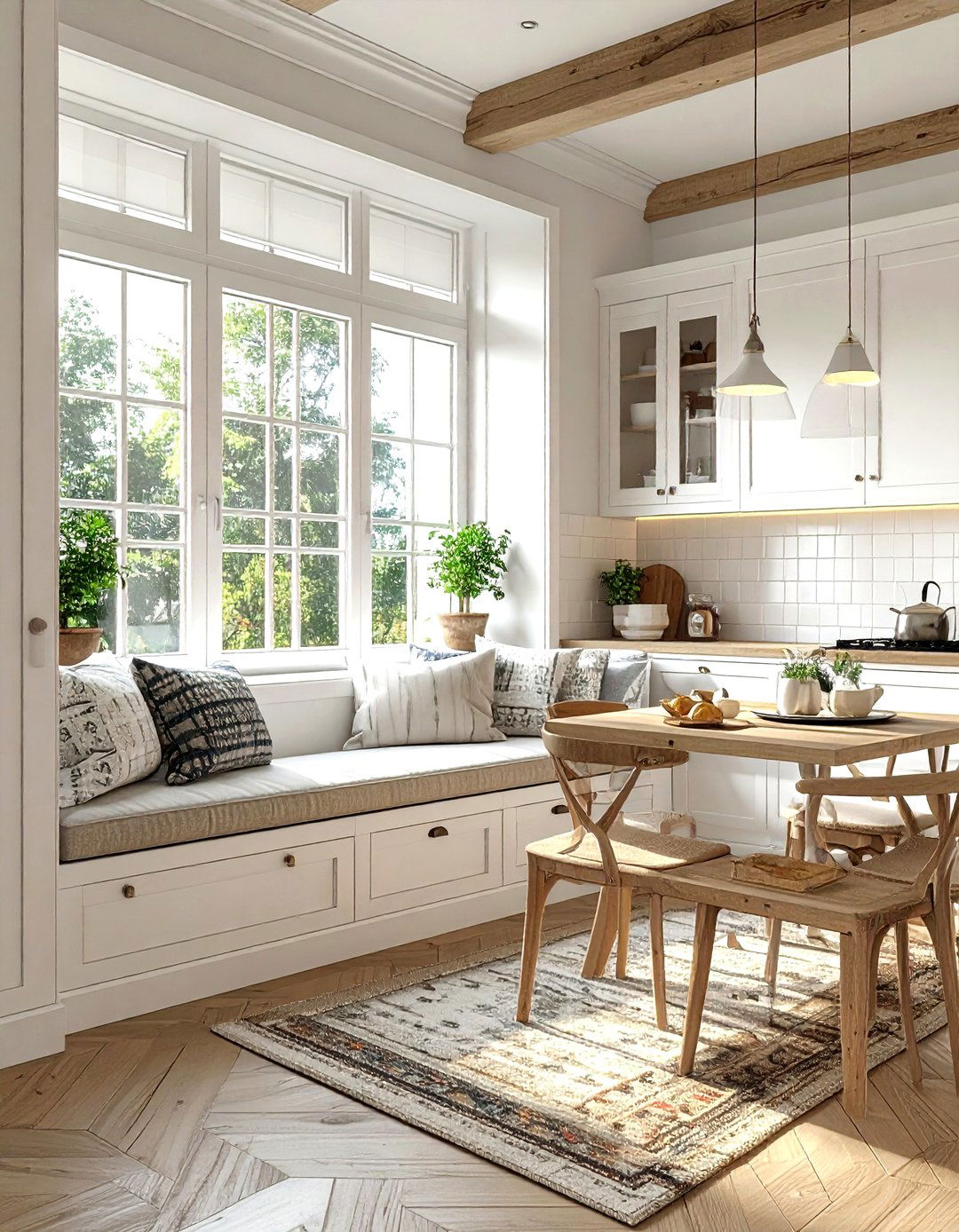 Window Seat Kitchen - 30 homey kitchen ideas