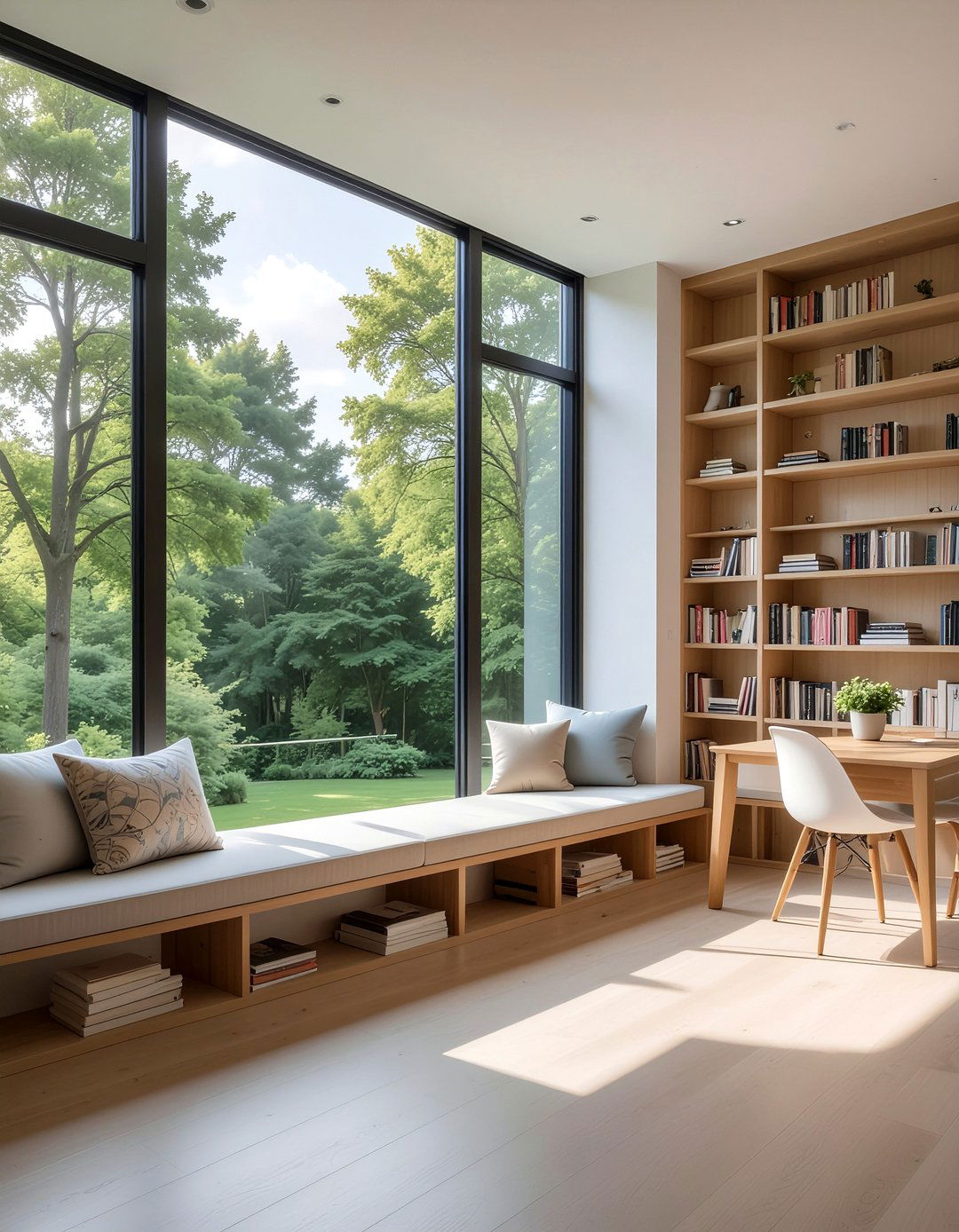 Window Seat Library Dining Room - 30 dining room library combo ideas