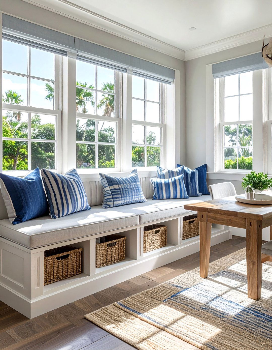 Window Seat Storage - 30 dining room creative storage ideas