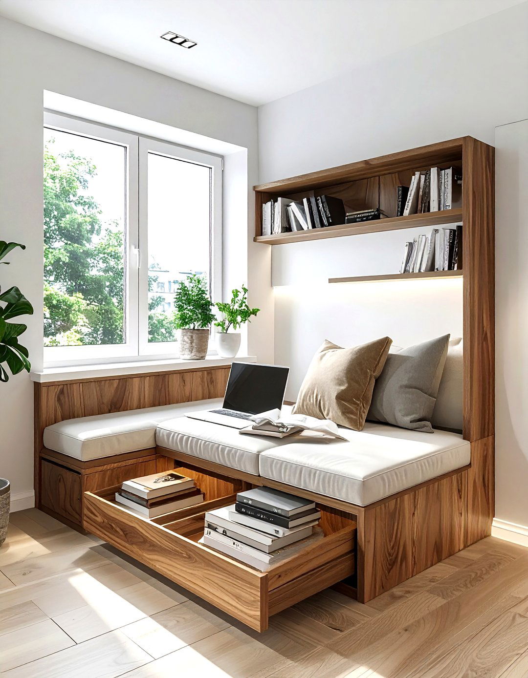 Window Seat With Pull Out Trays - 30 living room window seat storage