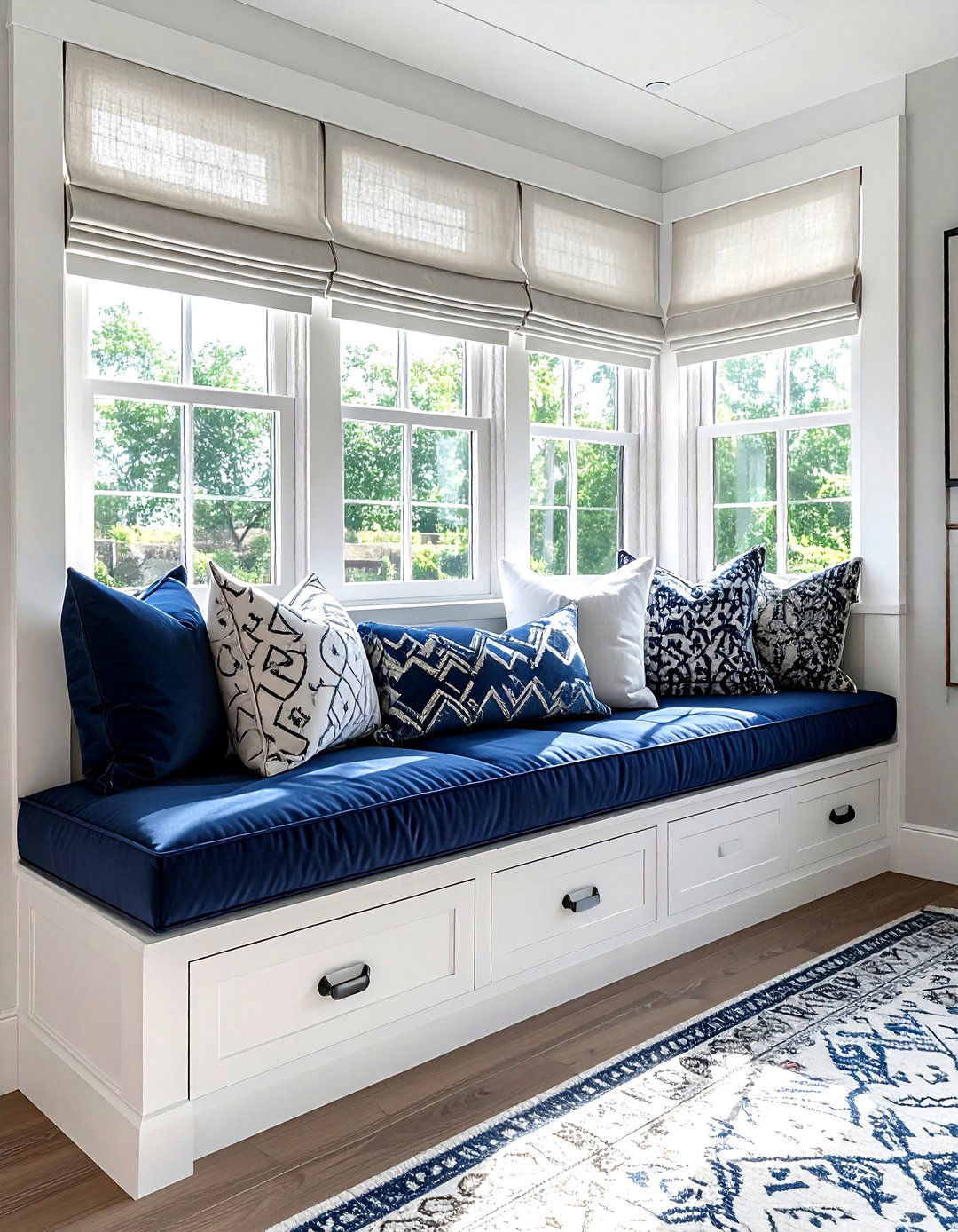 Window Seat With Storage - 30 living room bay window ideas