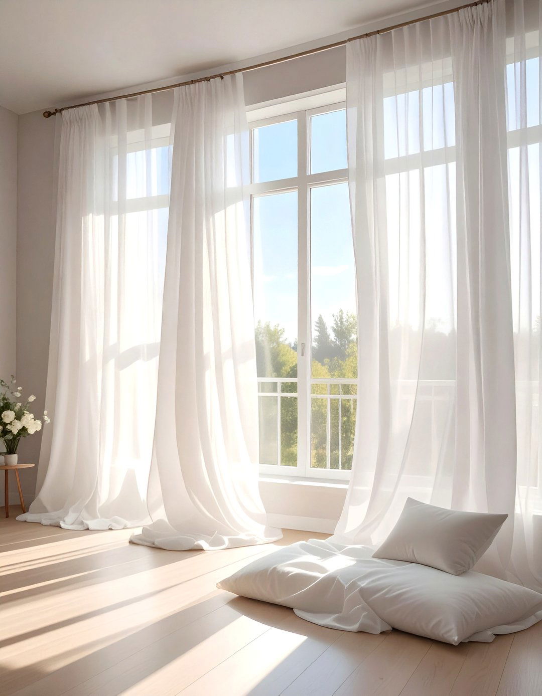 Window Sheer Curtains - 30 starter home decor ideas