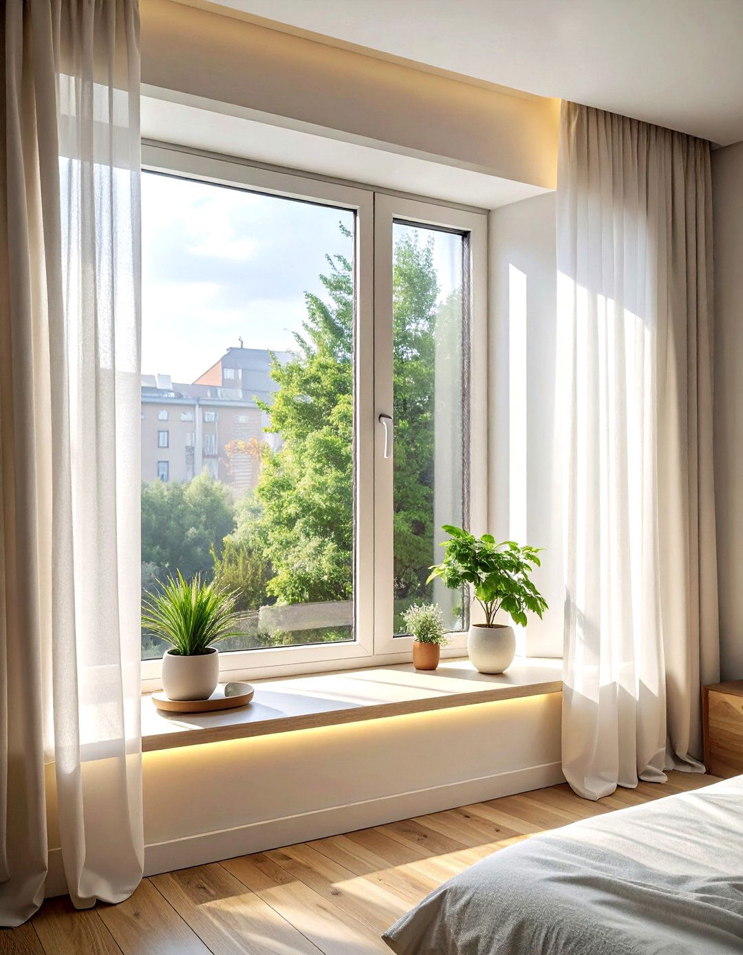 Window Sill Accent Light - 30 bedroom accent lighting ideas