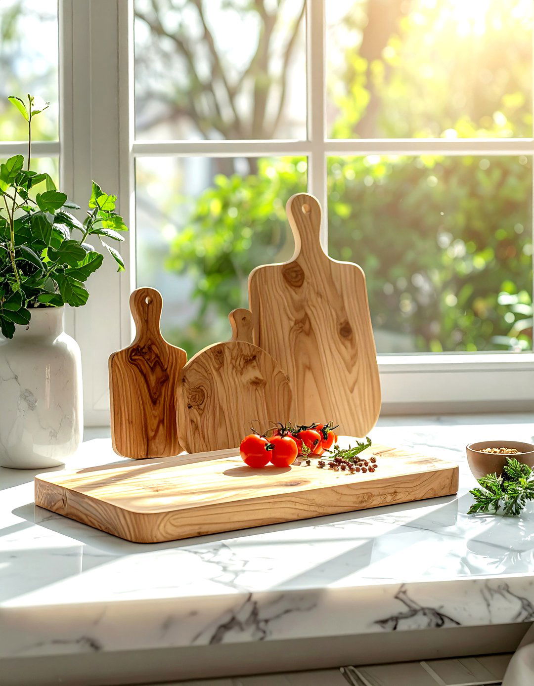 Window Sill Cutting Board Decor - 30 kitchen cutting board display ideas