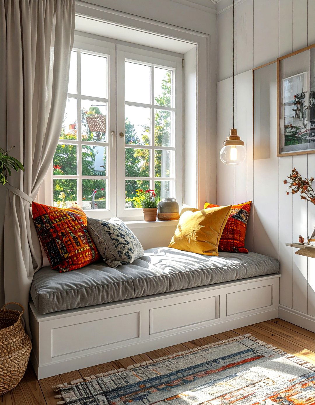 Window Sill Seating - 30 small space decor ideas
