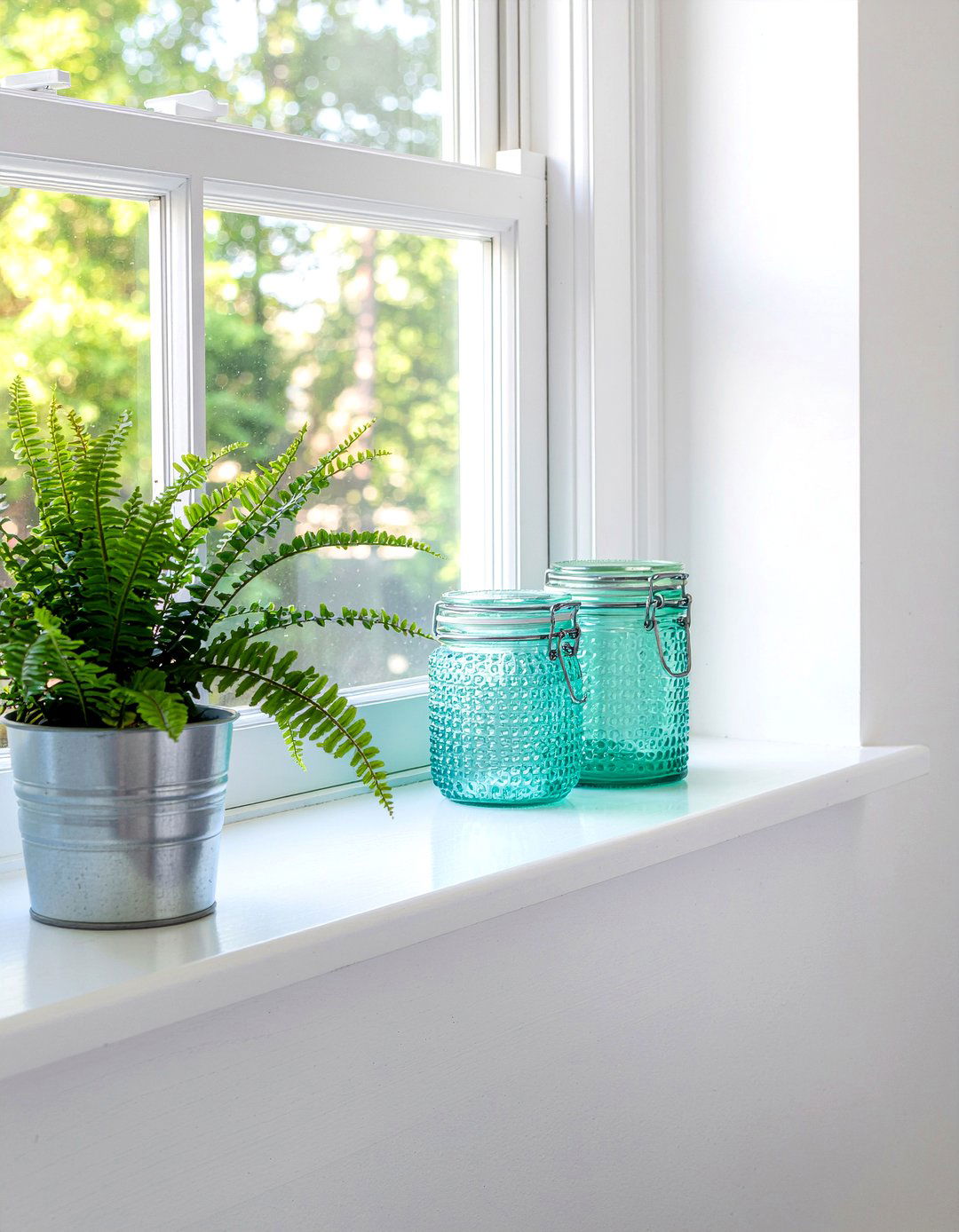 Window Sill Shelf - 30 bathroom DIY storage ideas