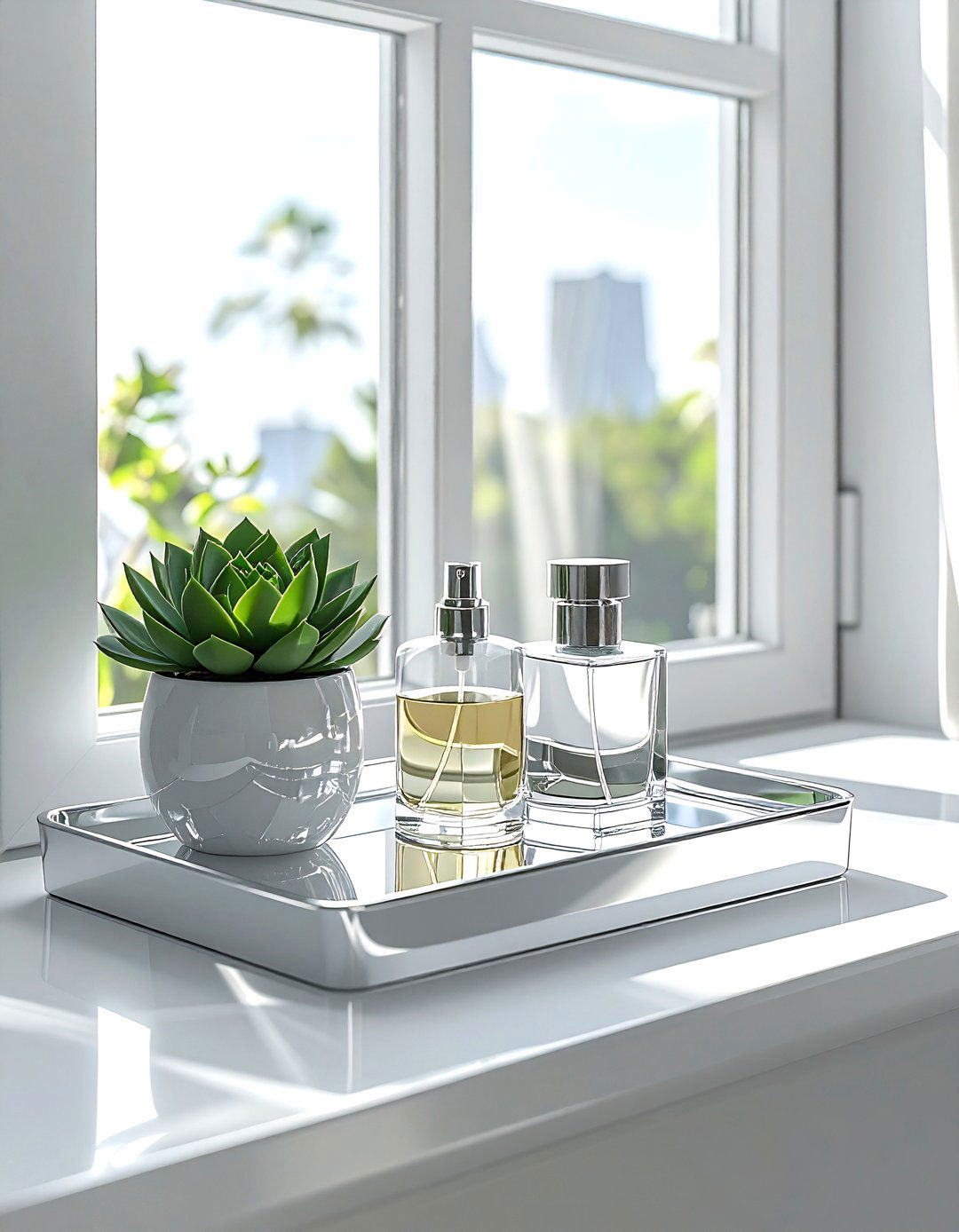 Window Sill Storage Tray - 30 bathroom storage tips