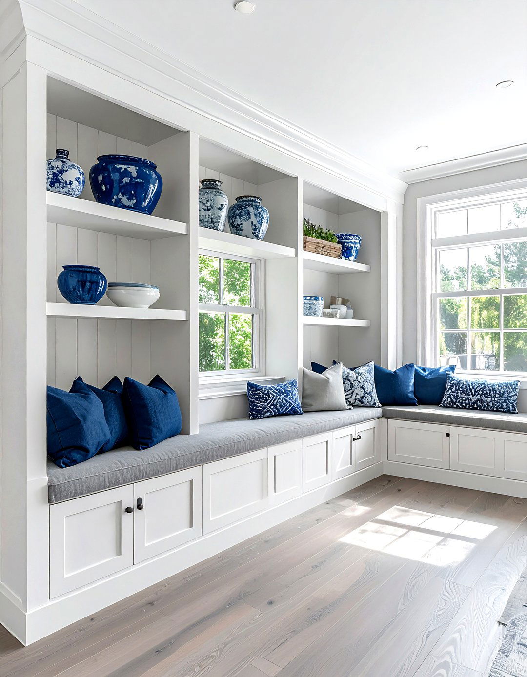 Window Surround Built Ins - 30 dining room vertical storage ideas