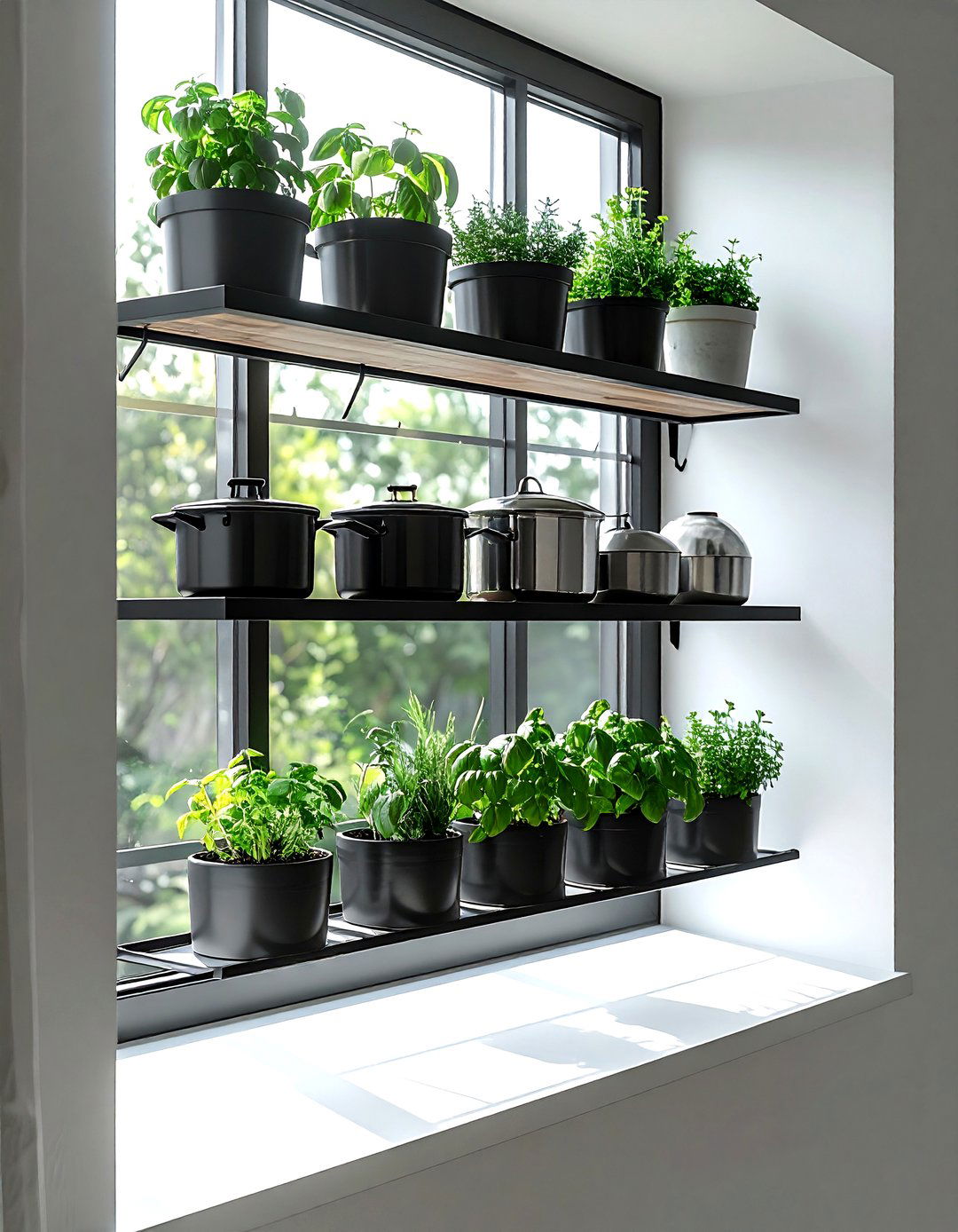 Window Tension Rod - 30 wall pot rack kitchen ideas