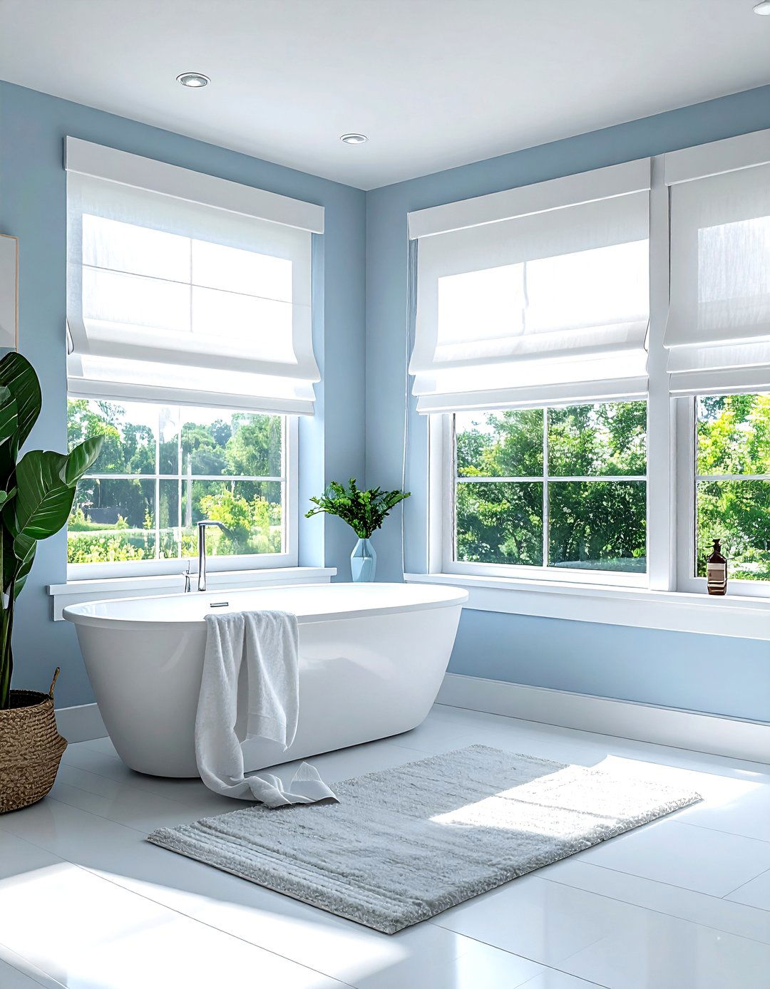 Window Treatment - 30 quick bathroom makeover ideas