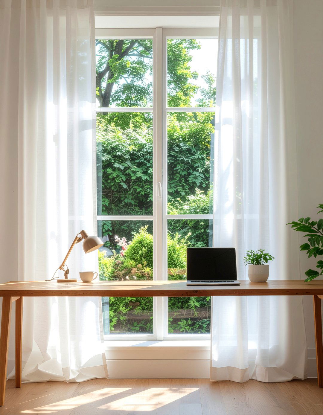 Window desk setup - 30 bedroom office combo ideas