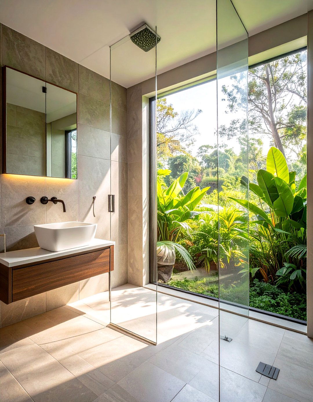 Window in shower layout - 30 bathroom reconfiguration ideas