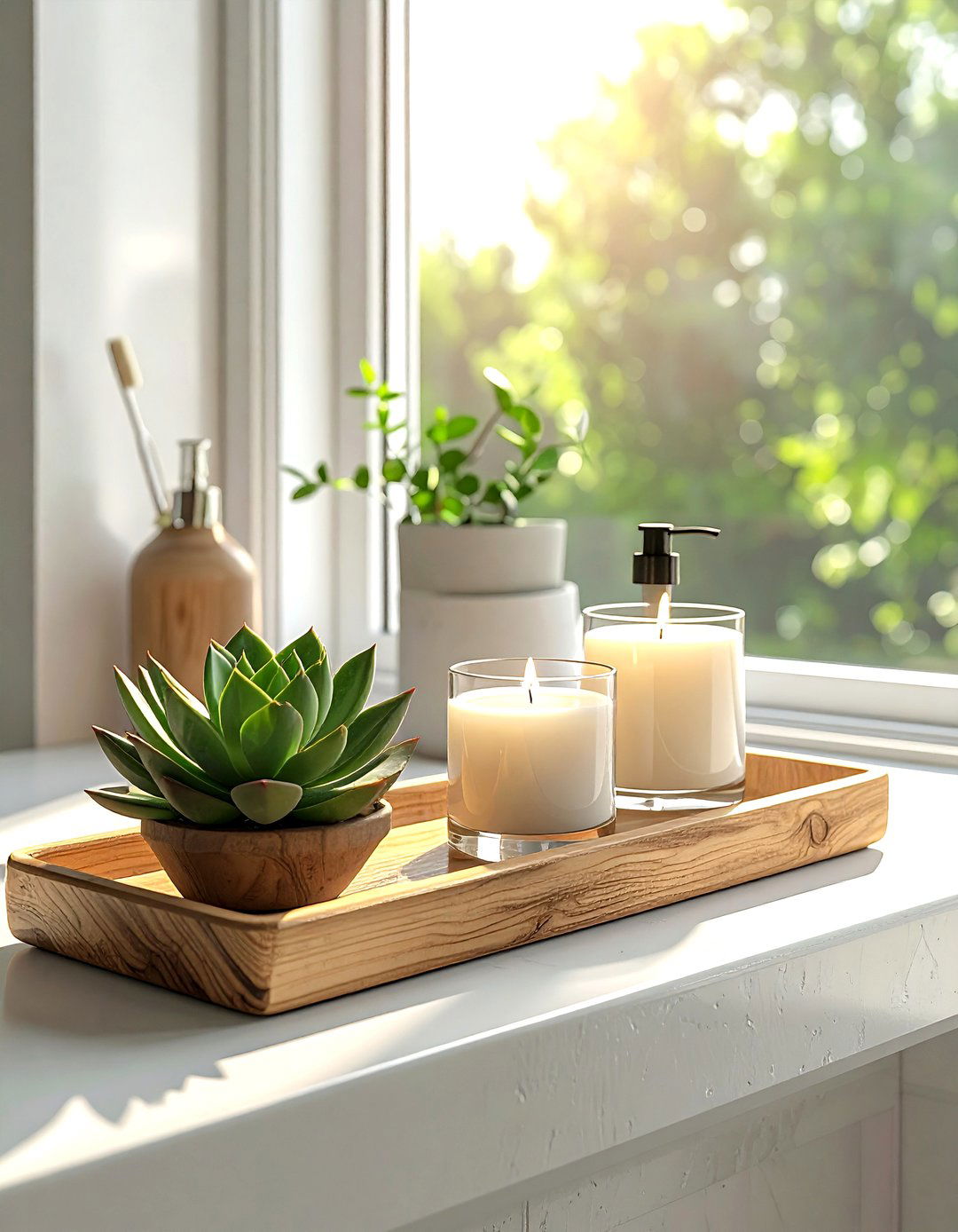 Window ledge storage area - 30 bathroom storage solutions