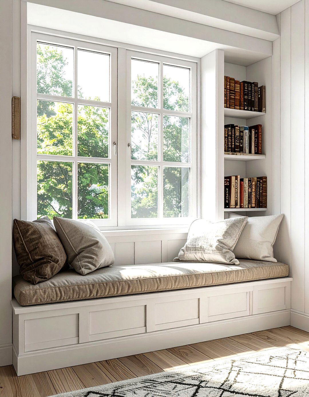 Window seat book nook - 30 book styling ideas