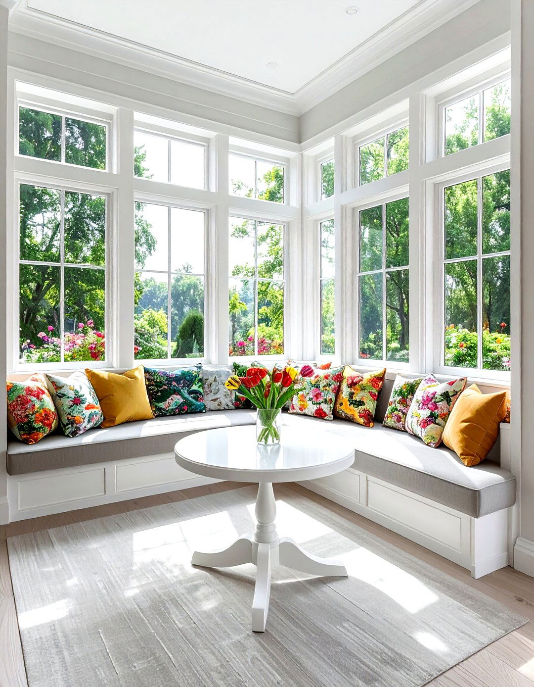 Window seat dining - 30 L-shaped banquette dining ideas