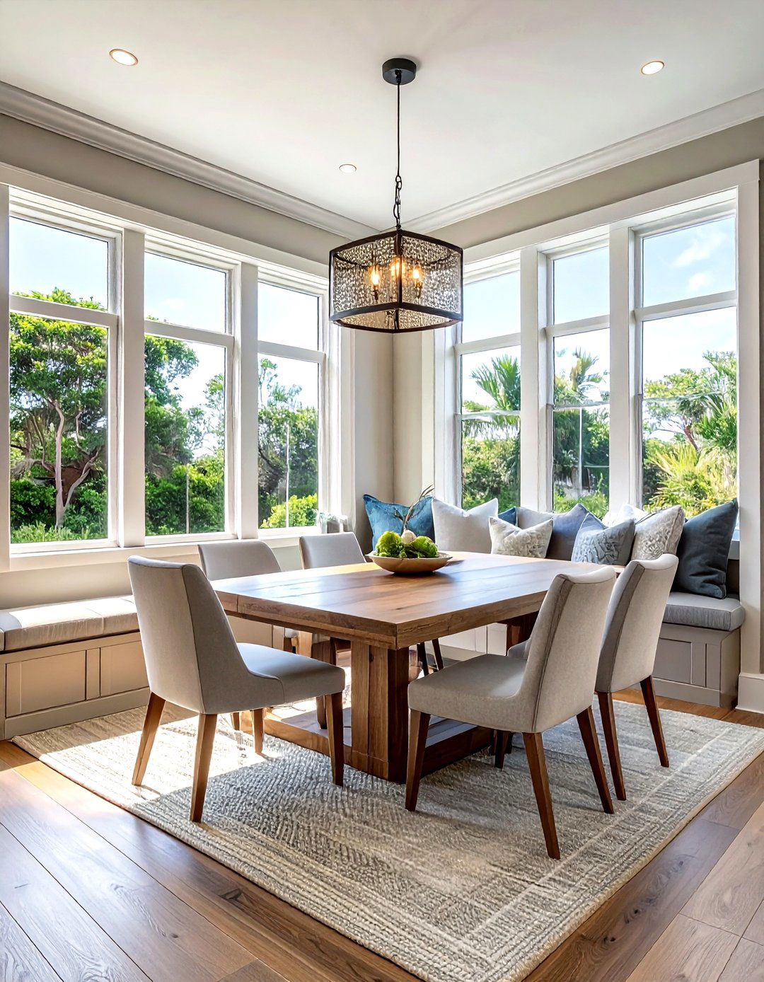 Window seat dining room layout - 30 dining room furniture arrangement