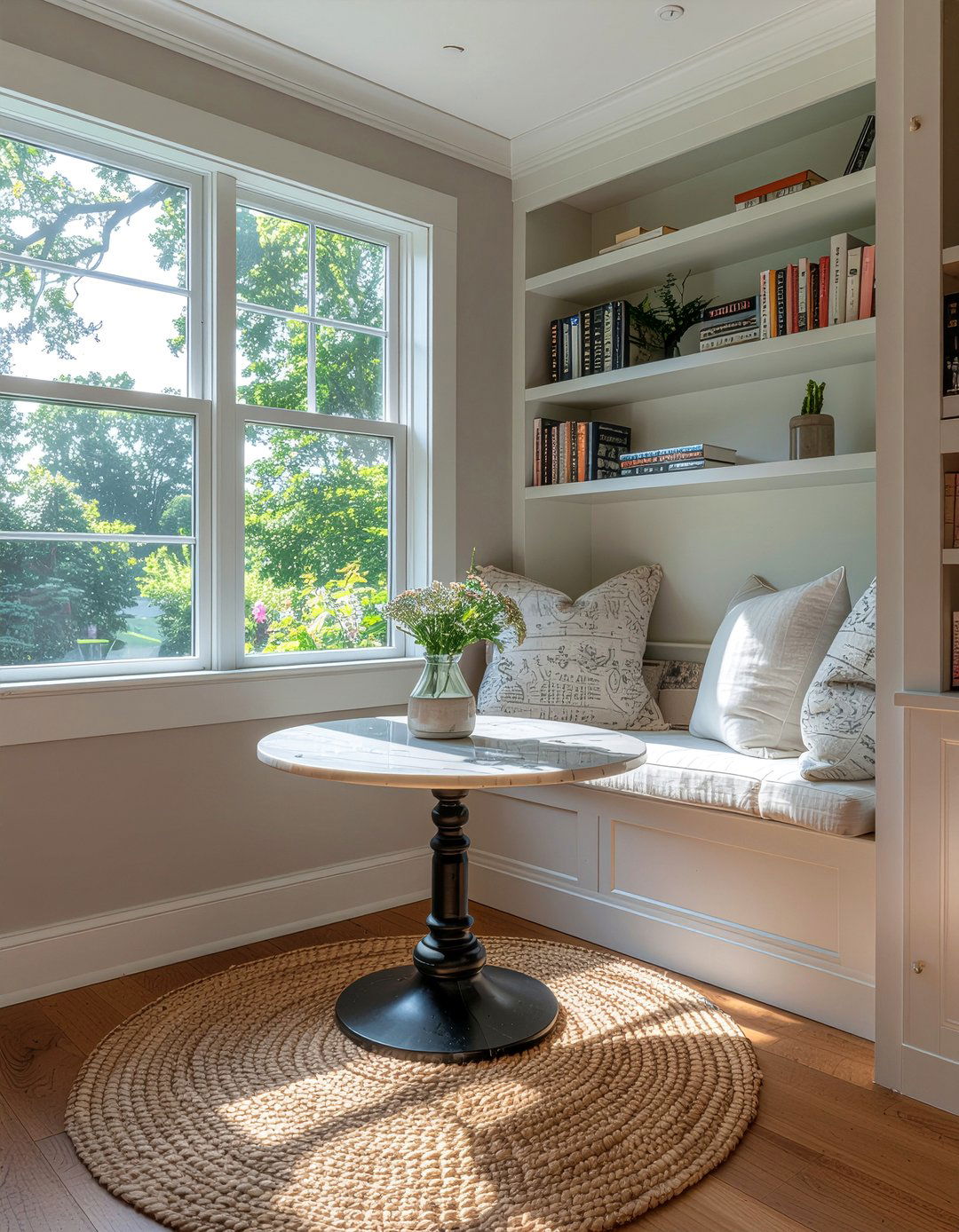 Window seat nook - 30 dining room natural light ideas