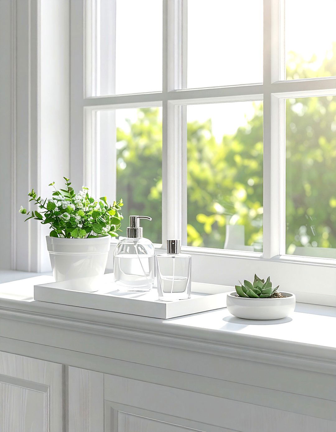 Window sill organizer - 30 bathroom storage hacks